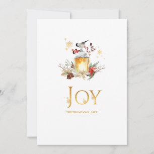 Snowy Pine and Spruce Christmas Photo Collage Holiday Card