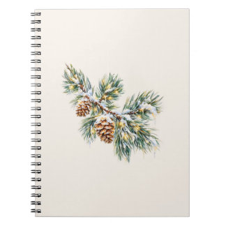 Snowy Pine Branch Notebook