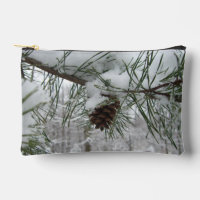 Snowy Pine Branch Winter Nature Photography