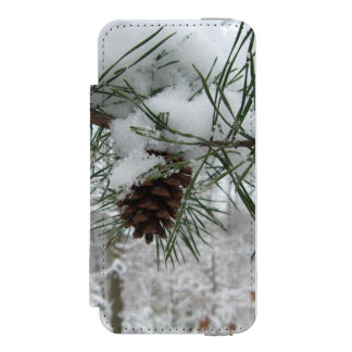 Snowy Pine Branch Winter Nature Photography Incipio Watson™ iPhone 5 Wallet Case