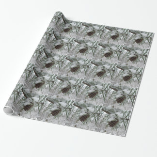 Snowy Pine Branch Winter Nature Photography Wrapping Paper