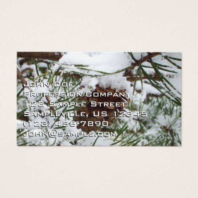 Snowy Pine Cone I Winter Nature Photography (Front)