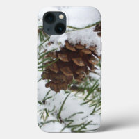 Snowy Pine Cone I Winter Nature Photography