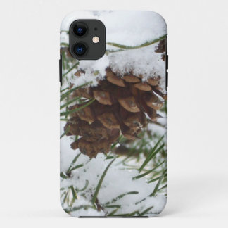 Snowy Pine Cone I Winter Nature Photography Case-Mate iPhone Case