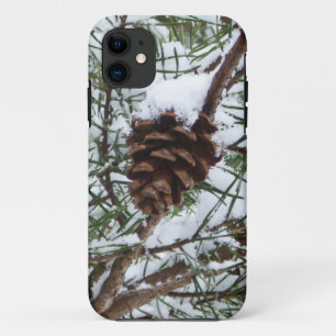 Snowy Pine Cone II Winter Nature Photography Case-Mate iPhone Case