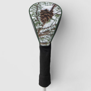 Snowy Pine Cone II Winter Nature Photography Golf Head Cover