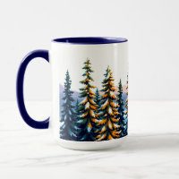 Snowy Pine Forest Yellowstone Winter Aesthetic