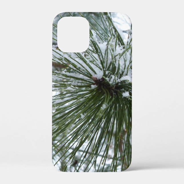 Snowy Pine Needles Winter Nature Photography Case-Mate iPhone Case (Back)