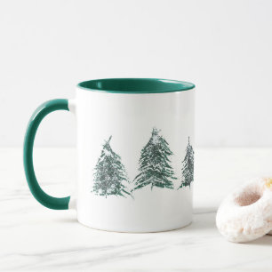 Snowy Pine Trees Mug