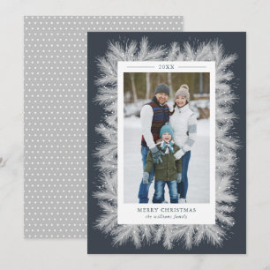 Snowy Pines Christmas Photo Card