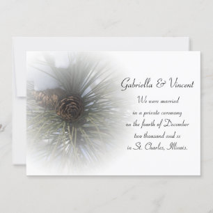 Snowy Pines Marriage / Elopement Announcement