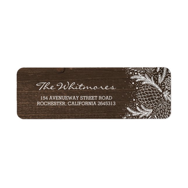 Snowy Pines Rustic Wood Holiday (Front)
