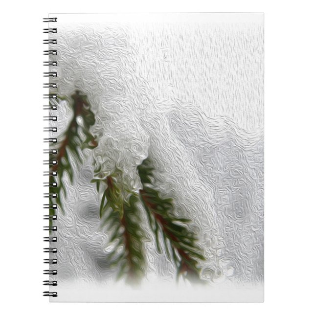 Snowy Pines Spiral Notebook (Front)