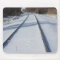 Snowy Railroad Track Mousepad