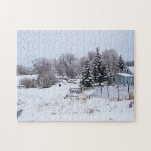 Snowy Ranch Morning Jigsaw Puzzle