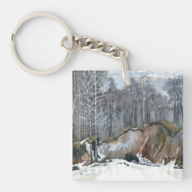 Snowy ravine key ring (Front)