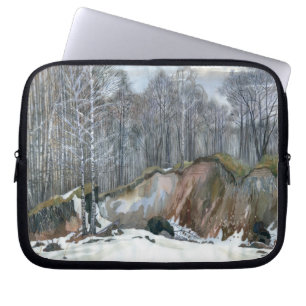 Snowy ravine laptop sleeve
