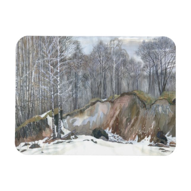 Snowy ravine magnet (Horizontal)