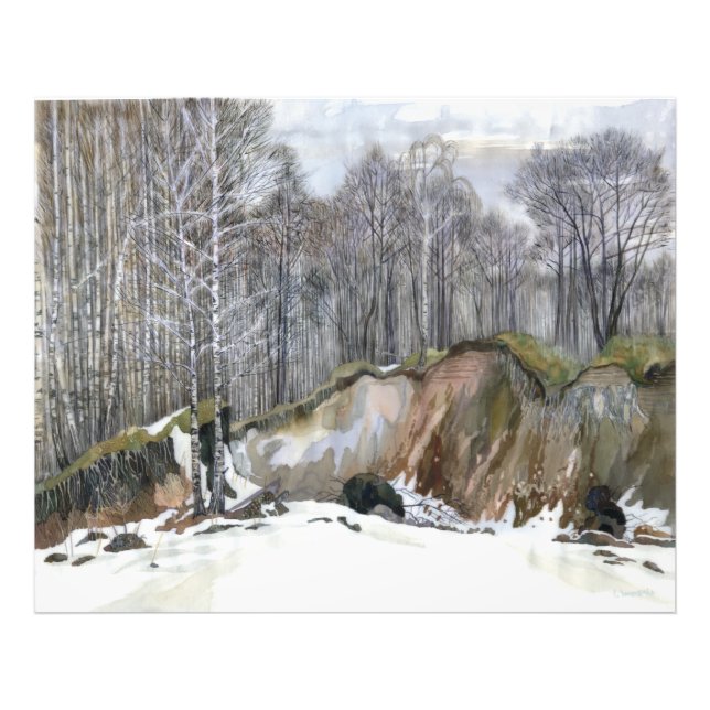 Snowy ravine photo print (Front)