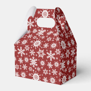 Snowy Red Favour Box