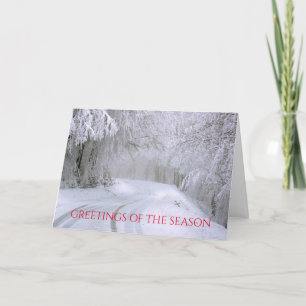 Snowy Road Personalised Holiday Cards