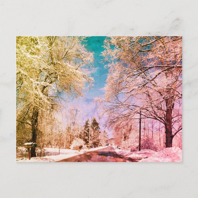 Snowy road Vermont 1 Postcard (Front)