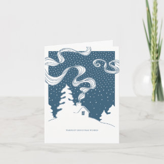Snowy Sanctuary - Warm Christmas Wishes Card