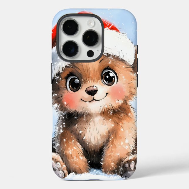 Snowy Santa Little Cub Case-Mate iPhone Case (Back)