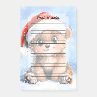 Snowy Santa Little Cub Post-it Notes