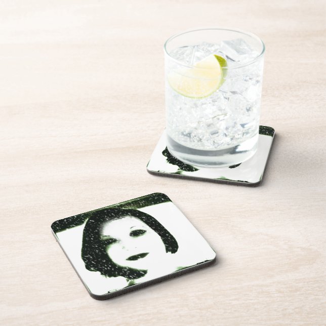 Snowy Self Portrait Coaster (Right Side)