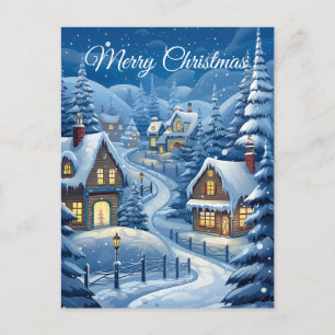 Snowy Serenity Village II: Holiday Postcard