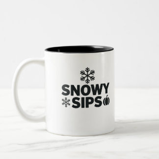 Snowy Sips Mug – Seasonal Snowflake & Pumpkin Coff