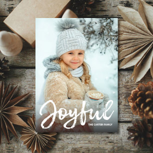 Snowy Skies Holiday Joy Card