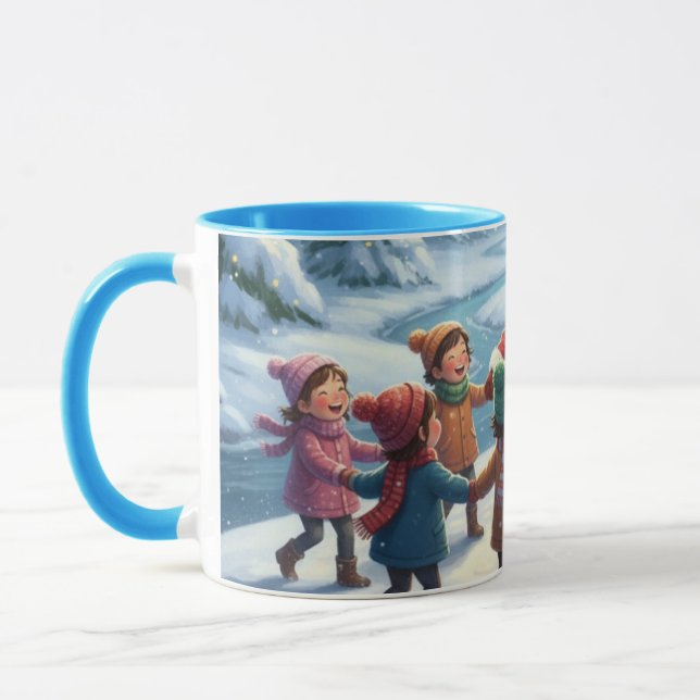 Snowy Smiles-Winter Friends Adventure Mug (Left)