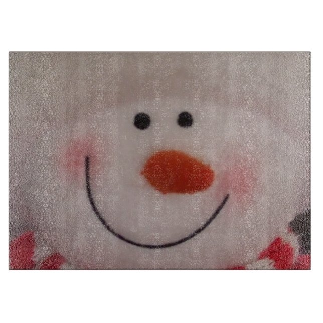 Snowy Snowman Cutting Board (Front)