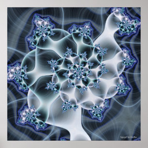 Snowy Spiral Poster