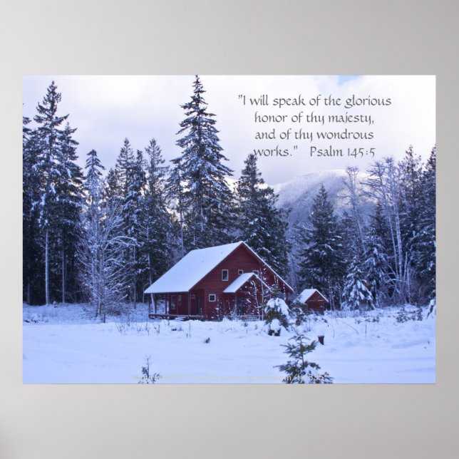 Snowy Splendour Print w/Scripture Verse (Front)