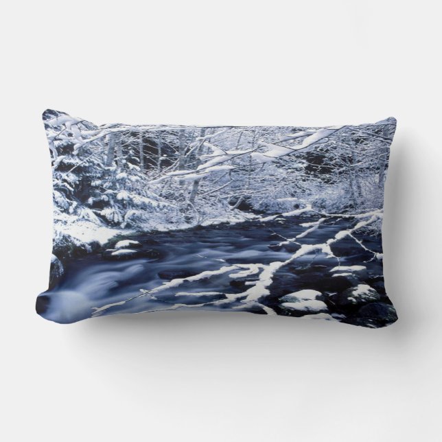 Snowy Stream - Lumbar Cushion (Front)
