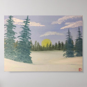 Snowy Sunrise Poster