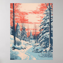 Snowy Sunset Serenity