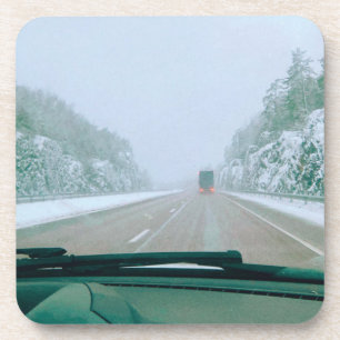Snowy Swedish Road Trip Coaster