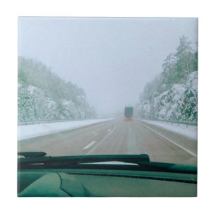 Snowy Swedish Road Trip Tile
