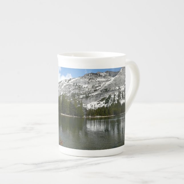 Snowy Tenaya Lake Yosemite National Park Photo Bone China Mug (Front Right)