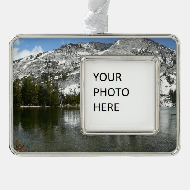 Snowy Tenaya Lake Yosemite National Park Photo Silver Plated Framed Ornament (Front)