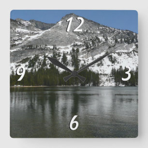 Snowy Tenaya Lake Yosemite National Park Photo Square Wall Clock