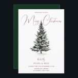 Snowy Tree Festive Winter Christmas Party Invitation<br><div class="desc">Snowy Tree Festive Winter Christmas Party Invitation

See matching collection in Niche and Nest Store</div>