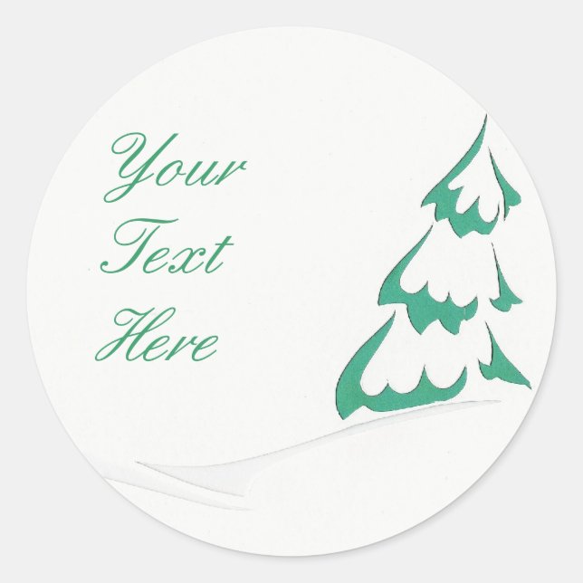 Snowy Tree Sticker (Front)