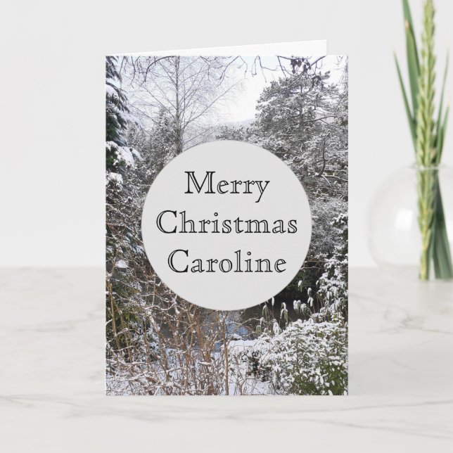 Snowy Trees Christmas Card (Front)