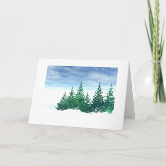 Snowy Trees Holiday Card
