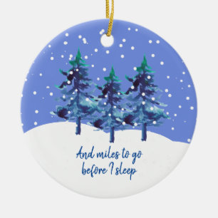 Snowy Trees Ornament Robert Frost Poem